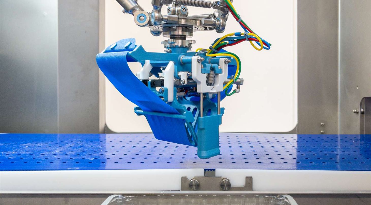 Blue robotic gripper